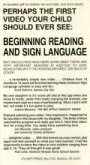 [Begining Reading and Sign Language]